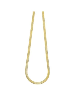 Collier Lotus Style Maille Miroir Acier doré