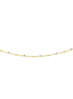 Collier moderne or 18 carats boules bicolores