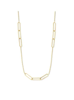 Collier motifs rectangulaires or 18 carats
