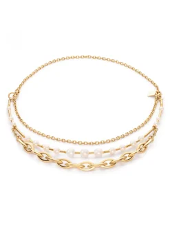 Collier multirangs Coeur de Lion Chunky Chain_x005f_x000D_acier doré