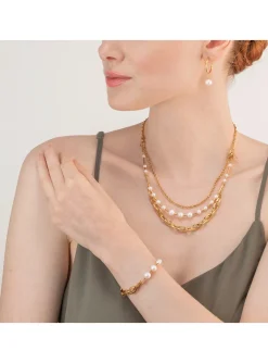 Collier multirangs Coeur de Lion Chunky Chain_x005f_x000D_acier doré