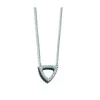Collier or blanc 18 carats diamants triangle