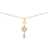 Collier or jaune 18 carats 3 motifs géometriques