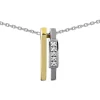 Collier or jaune et blanc 18 carats diamants