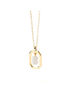 Collier PDPaola Lettre B Mini doré