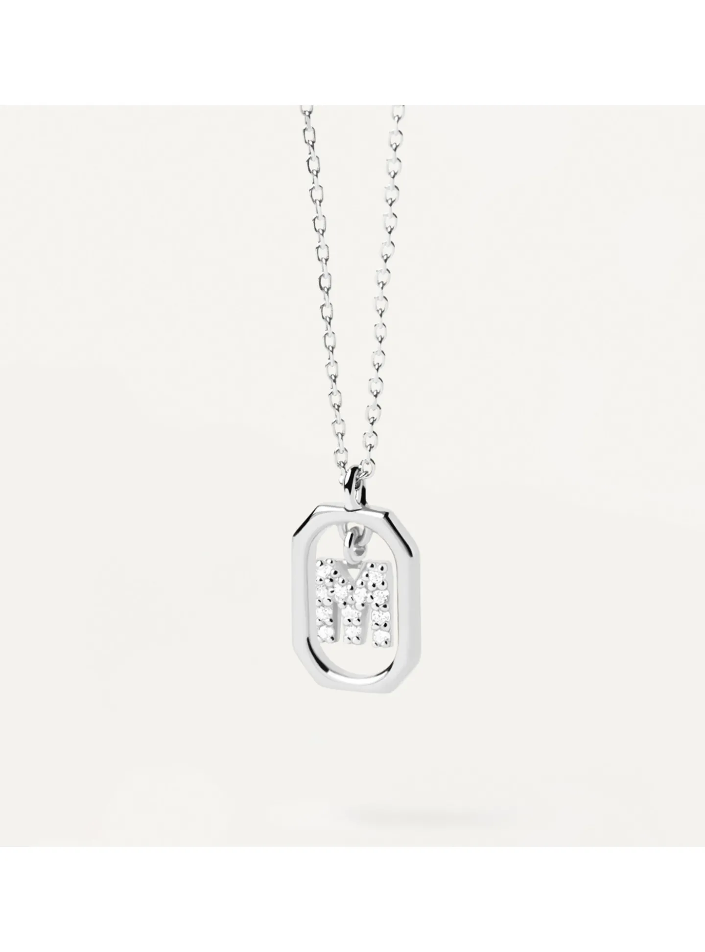 Collier Pdpaola Lettre M Mini Argenté