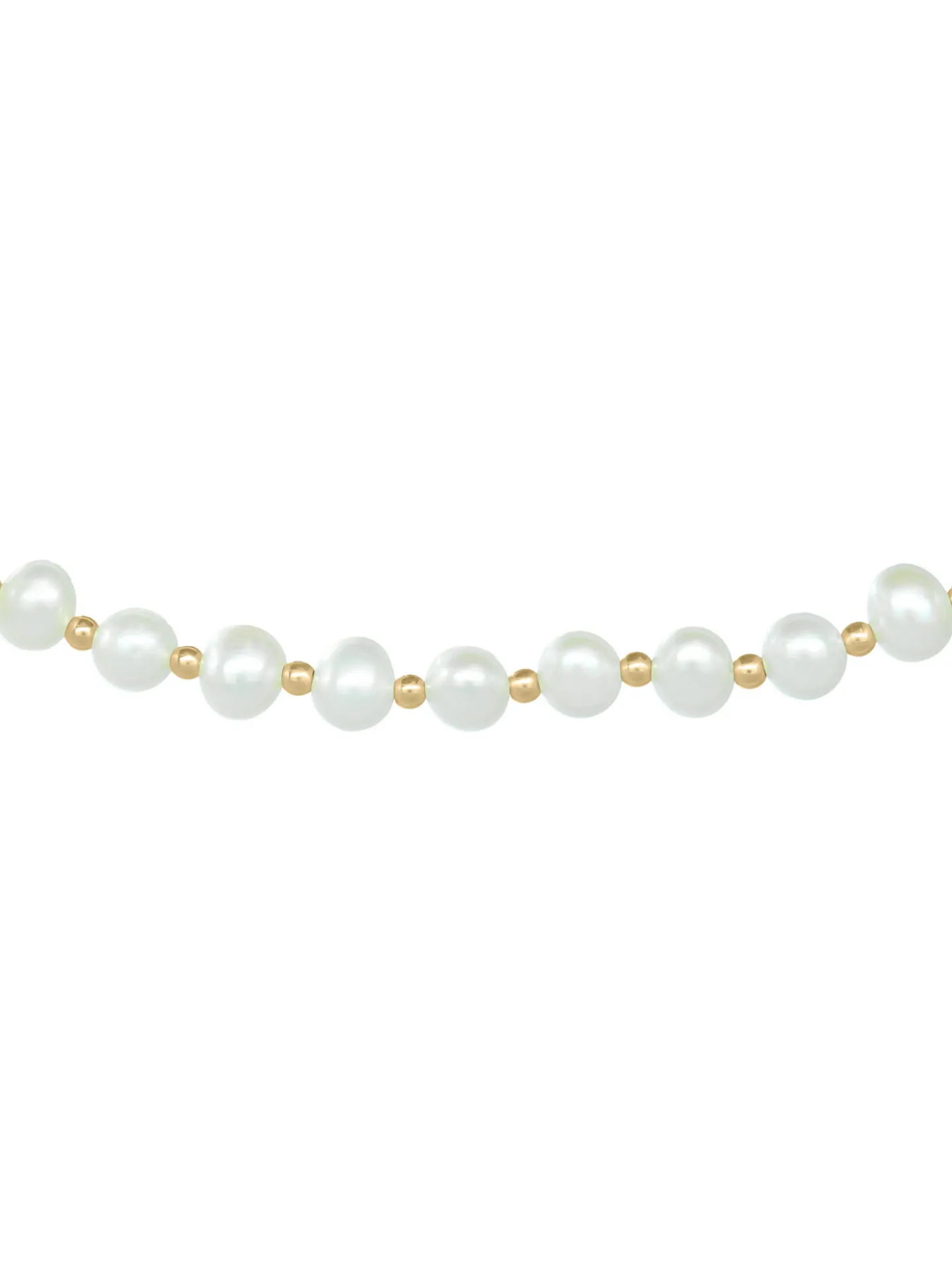 Collier perles de culture et intercalaires or jaune
