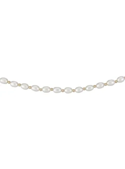 Collier perles de culture olive 6/6.5 mm perles or