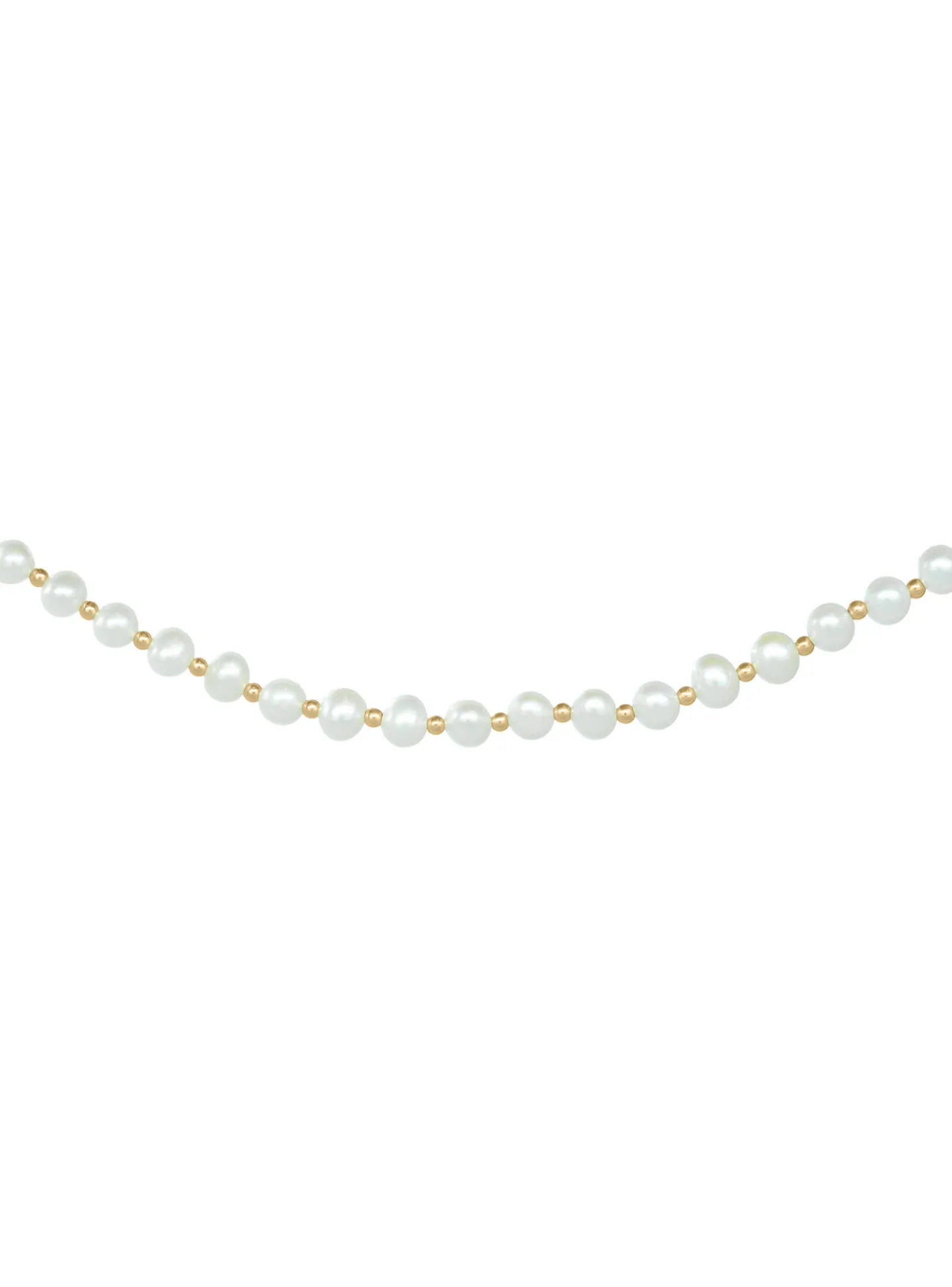 Collier perles de culture et intercalaires or jaune