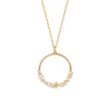 Collier plaqué or cercle oxydes blancs