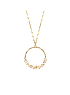Collier plaqué or cercle oxydes blancs