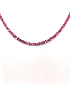 Collier sautoir Elden argent 1 rang rose magenta_x005f_x000D_collection Catch the Rainbow