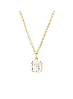 Collier Sif Jakobs ELLISSE CAREZZA_x005f_x000D_argent plaqué or et oxyde de zirconium