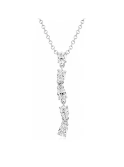 Collier Sif Jakobs Ellea ovale lungo argent_x005f_x000D_pendentif oxydes de zirconium