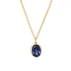 Collier Sif Jakobs ELLISSE CAREZZA_x005f_x000D_plaqué or jargent plaqué or et oxyde bleu