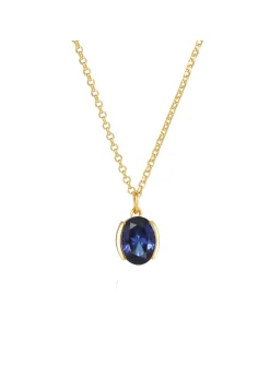 Collier Sif Jakobs ELLISSE CAREZZA_x005f_x000D_plaqué or jargent plaqué or et oxyde bleu