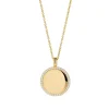 Collier Sif Jakobs FOLLINA GRANDE_x005f_x000D_medaille à graver sertie oxydes
