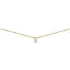 Collier solitaire diamant or 18 carats 0.05 ct