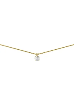 Collier solitaire diamant Brillaxis or 18 carats_x005f_x000D_0.30 ct
