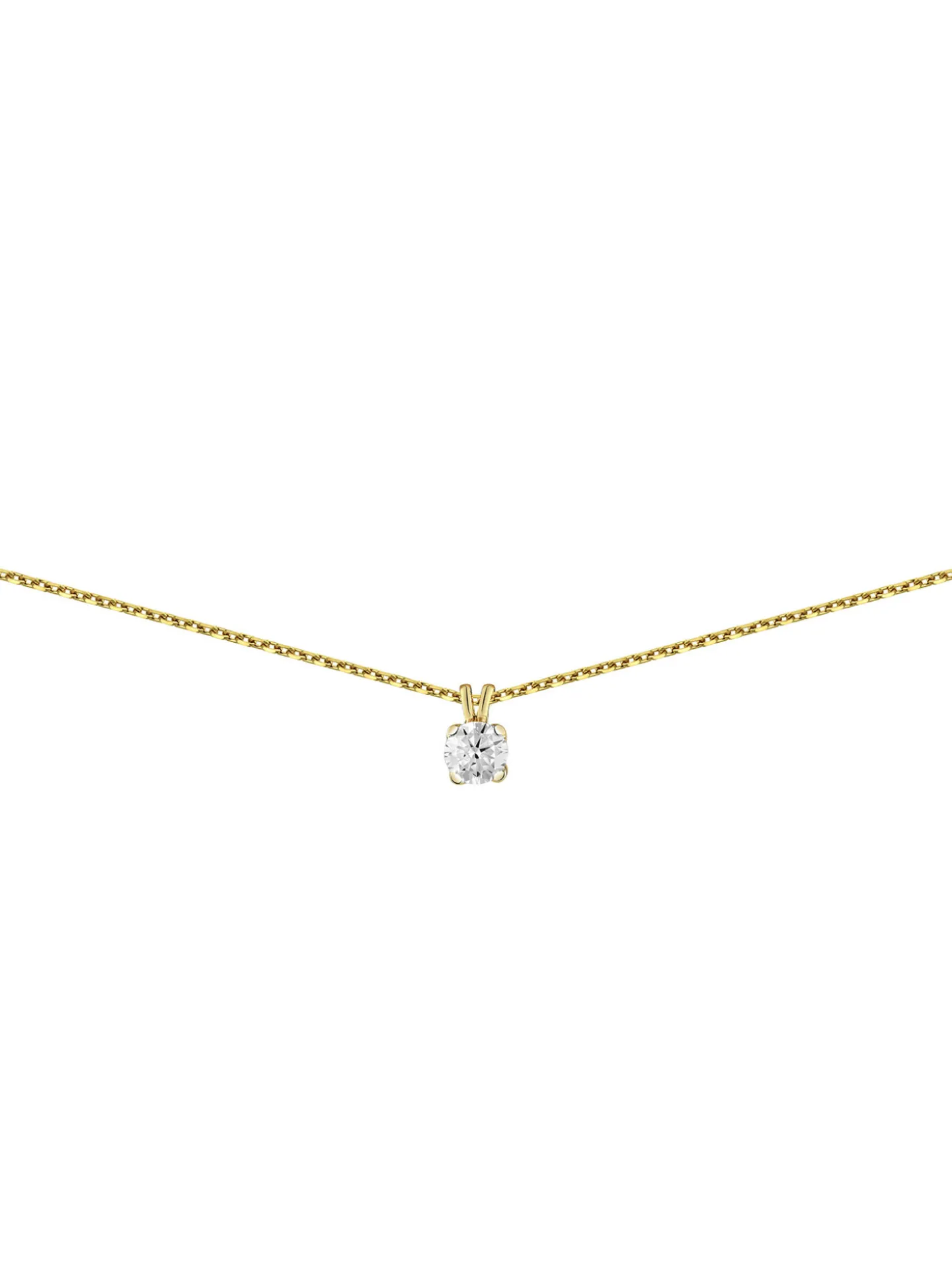 Collier solitaire diamant Brillaxis or 18 carats_x005f_x000D_0.30 ct