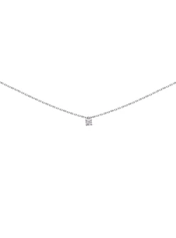 Collier solitaire or 18 carats oxyde griffes