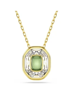 Collier Swarovski Chroma vert et doré