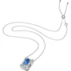 Collier Swarovski Chroma Cristal blanc/centre bleu
