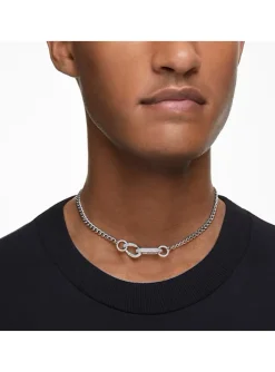Collier Swarovski Dextera taille L plaqué argent