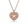 Collier Swarovski Hyperbola coeur rosé