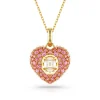 Collier Swarovski Hyperbola coeur rose et blanc