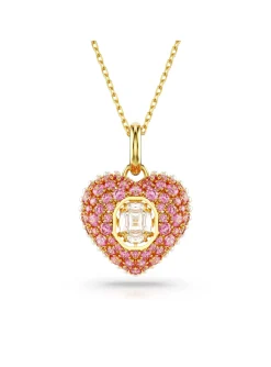 Collier Swarovski Hyperbola coeur rose et blanc