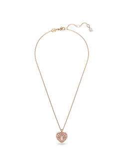 Collier Swarovski Hyperbola coeur rosé