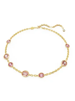 Collier Swarovski Imber taille octogonale rose