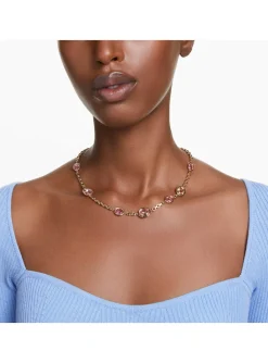Collier Swarovski Imber taille octogonale rose