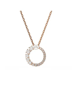 Collier Swarovski Matrix perle de cristal rosé