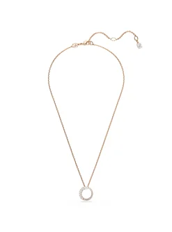 Collier Swarovski Matrix perle de cristal rosé