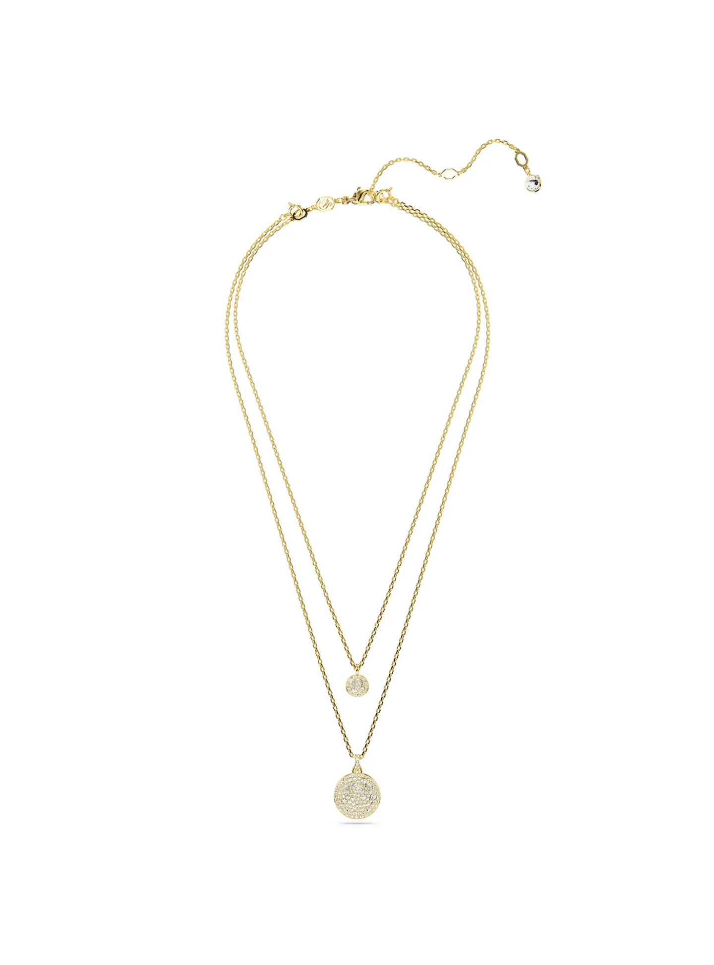 Collier Swarovski Meteora double doré