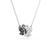 Collier Swarovski Swan noir et blanc