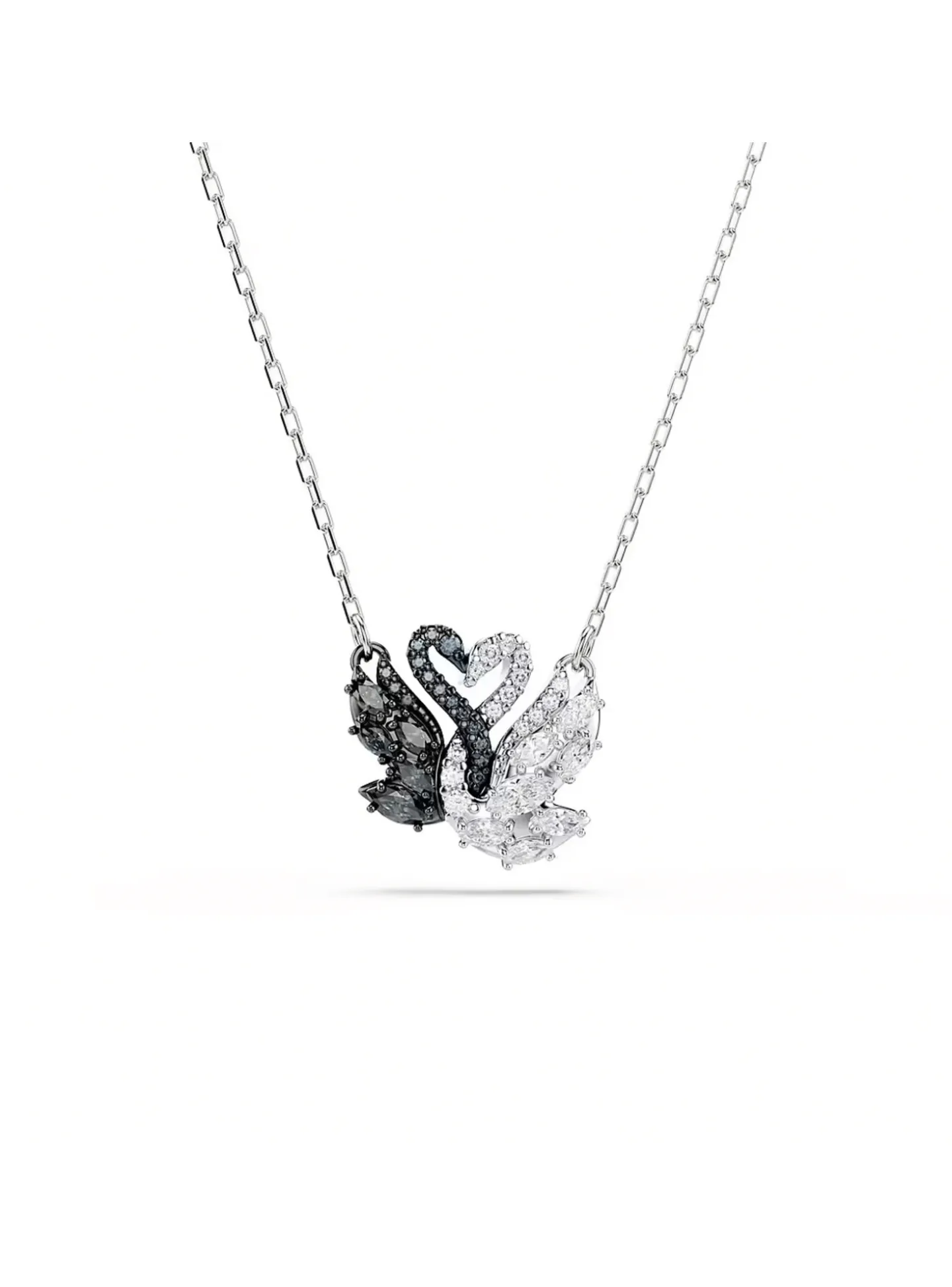 Collier Swarovski Swan noir et blanc