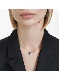 Collier Swarovski Swan noir et blanc
