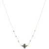 Collier Zag acier doré trèfle gris labradorite_x005f_x000D_collection Velasquez