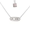 Collier Zag Bijoux acier argenté nacre