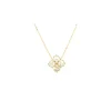 Collier Zag Bijoux acier doré rosace noire