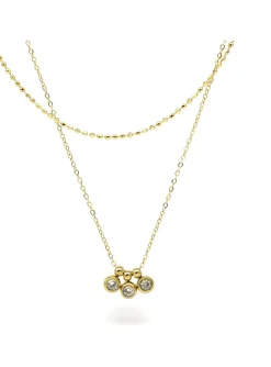 Collier Zag Bijoux Alta double rang_x005f_x000D_pampilles serties