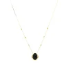 Collier Zag bijoux Arion cabochon ovale en onyx