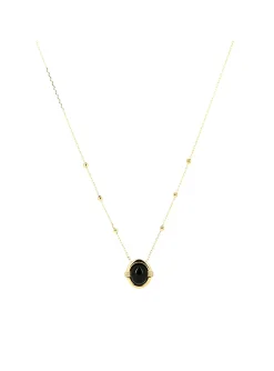 Collier Zag bijoux Arion cabochon ovale en onyx