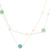 Collier Zag Bijoux Calista perles camaieu bleuapatite