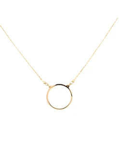 Collier Zag Bijoux cercle acier doré oxydes