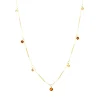 Collier Zag Bijoux Choker acier doré oeil de tigre