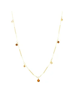 Collier Zag Bijoux Choker acier doré oeil de tigre